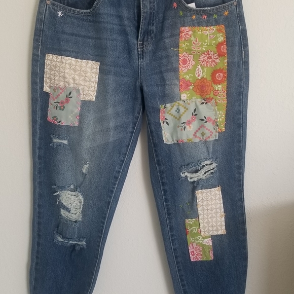 Patchwork distressed jeans - Picture 11 of 15